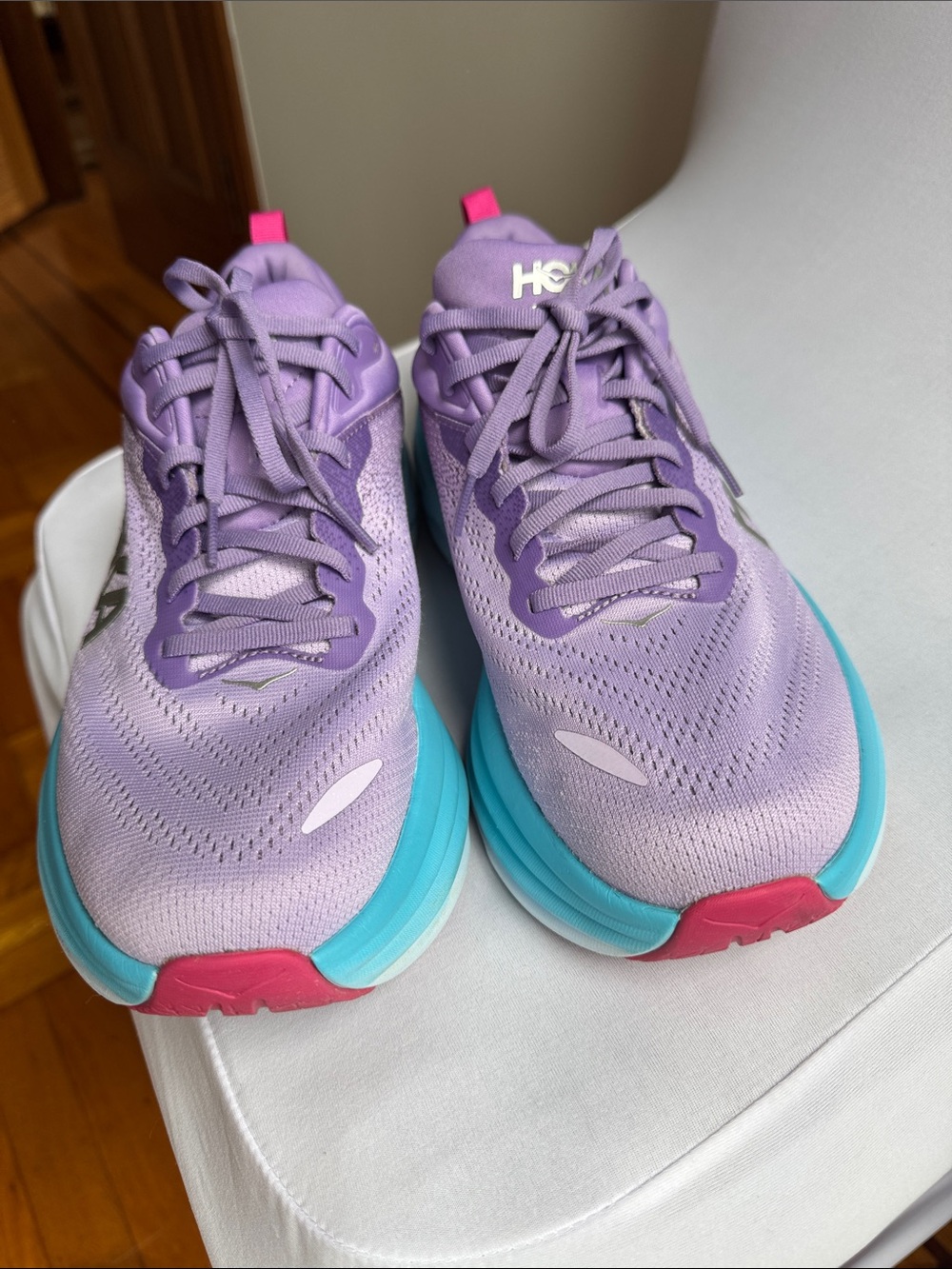 Hoka WOMEN'S BONDI 8 CHALK VIOLET/PASTEL LILAC Sz 11B - Picture 6 of 10